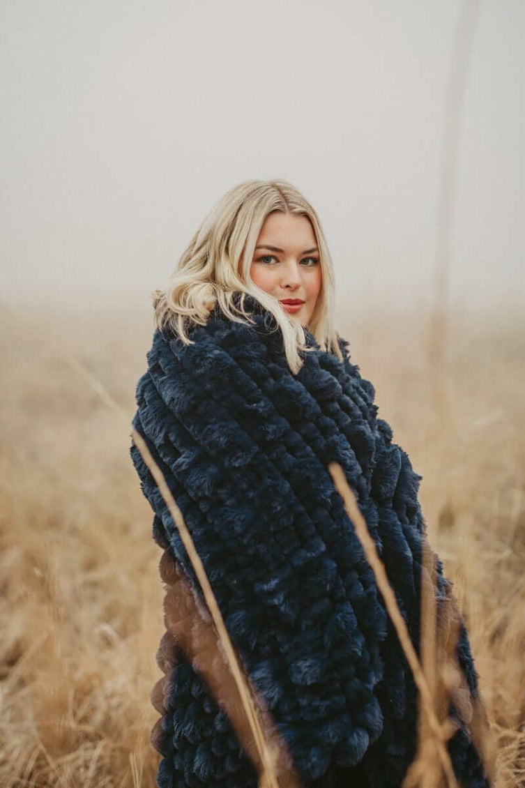 Bouncing Bubbles Dress Blues Blanket