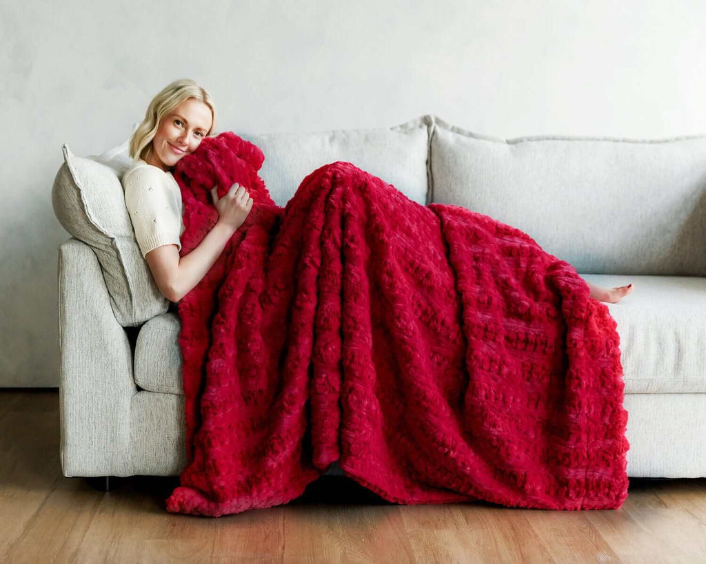 Ultra Gloss Red Plush Blanket Minky Couture ultra-gloss-red-plush-blanket-minky-couture