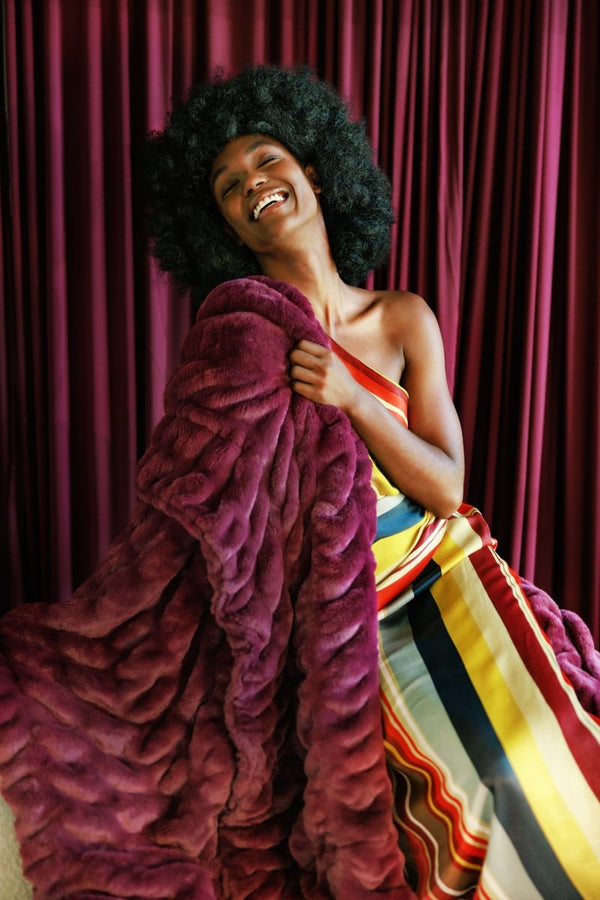 Hugs Light Grape Wine Blanket