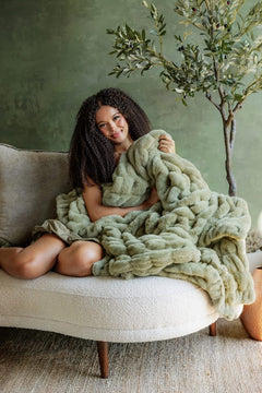 Hugs Light Green Tea Blanket