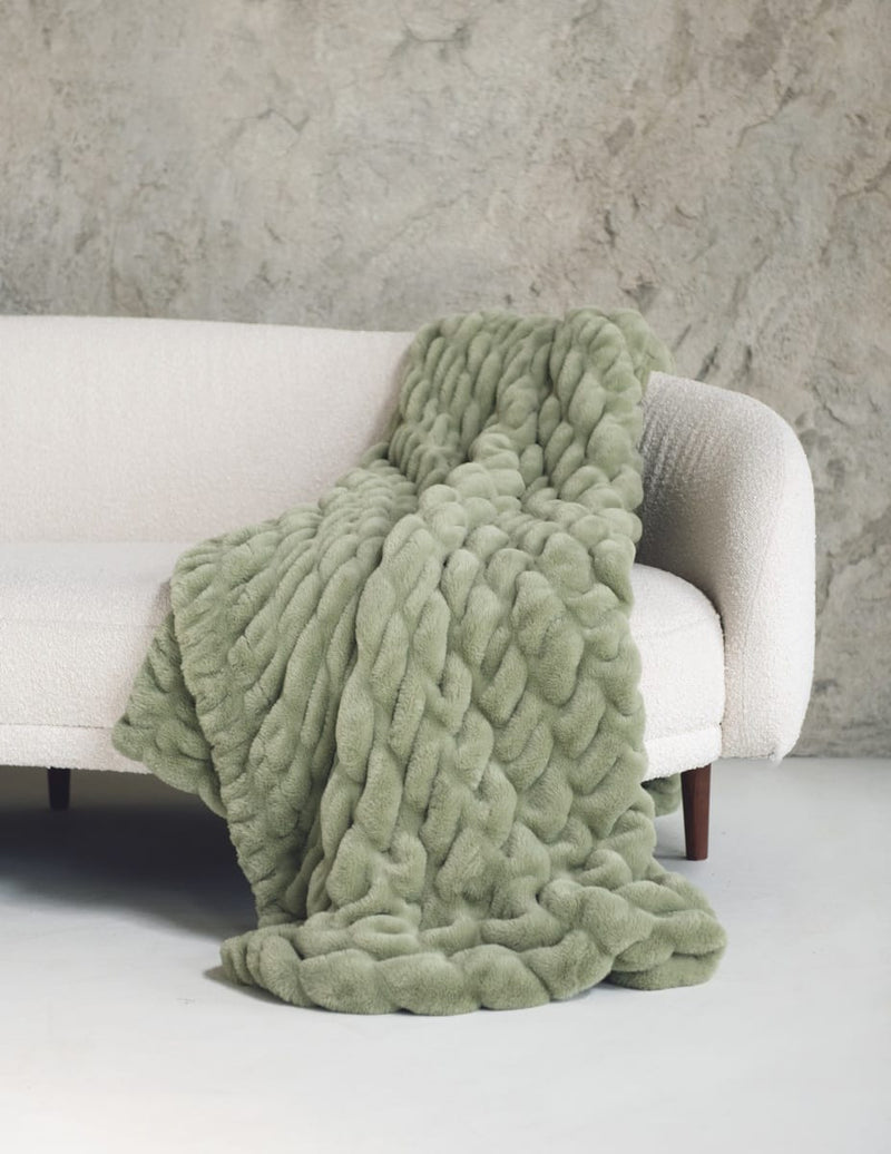 Hugs Light Green Tea Blanket