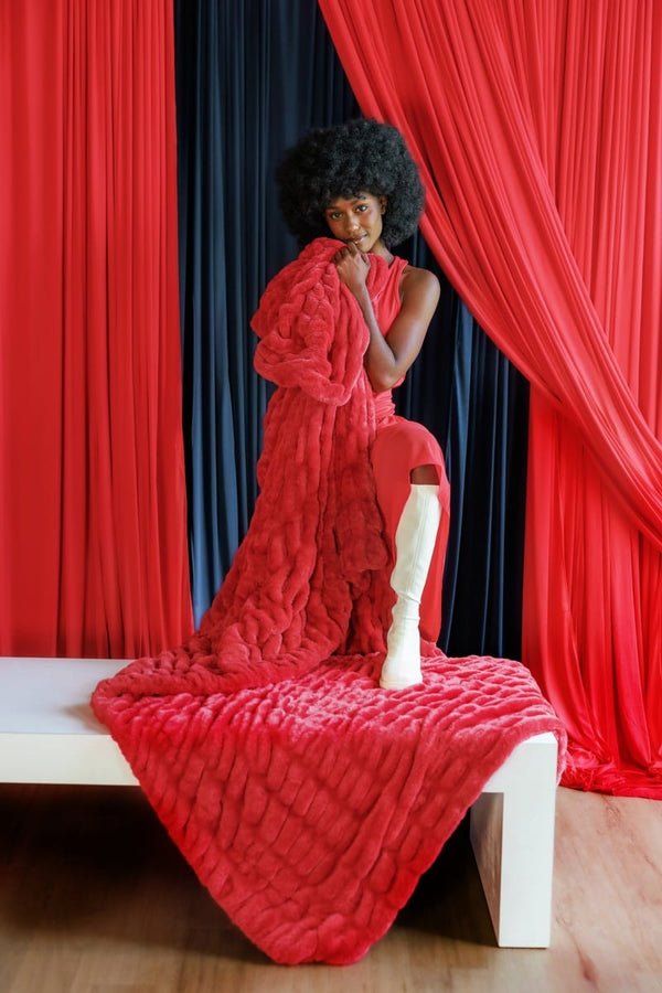 Hugs Light Tango Red Blanket