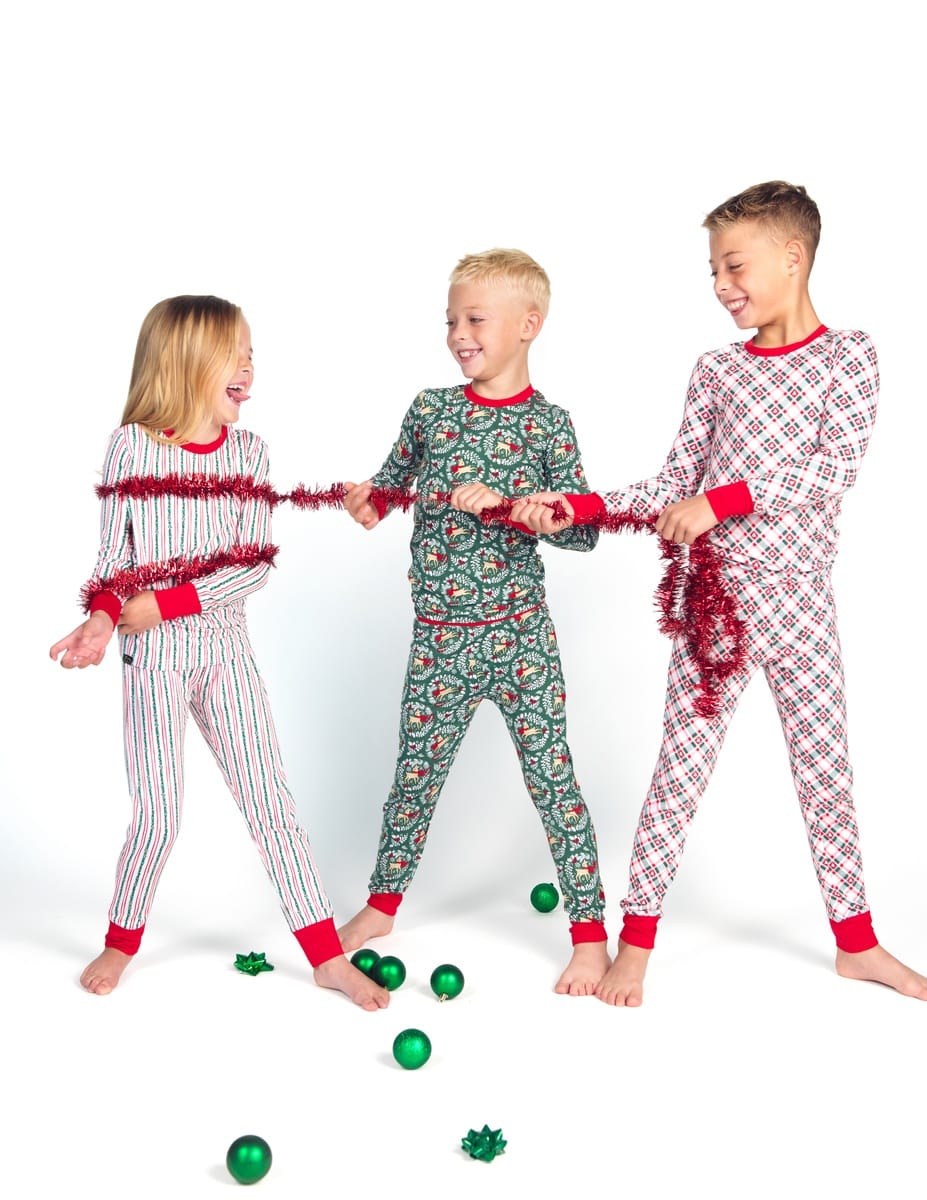 Snug-Fitting Tween Matching Set - Holly Stripe