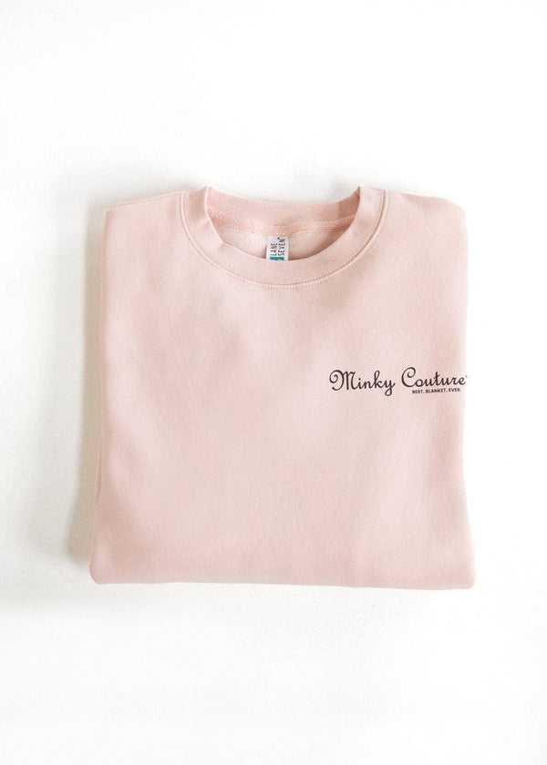Minky Couture Sweatshirt - Hugs Light Pink