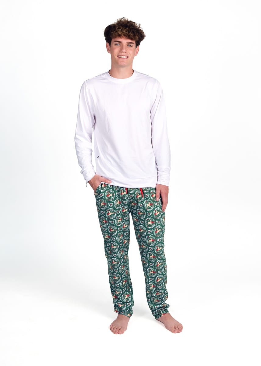 Montage Men's Jogger - Green Reindeer