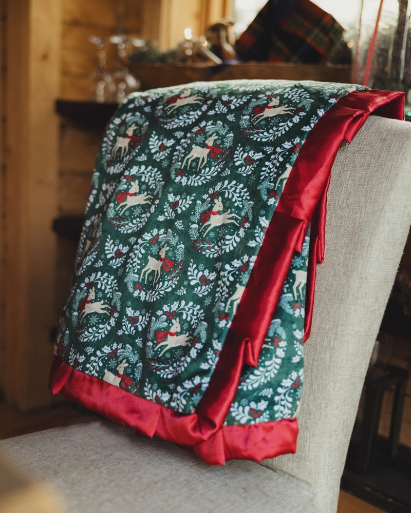 Green Reindeer Blanket
