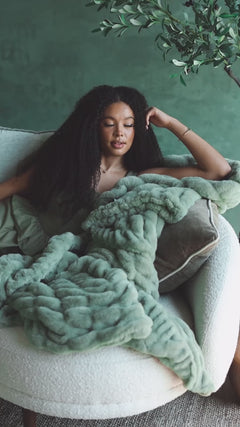 Hugs Light Green Tea Blanket