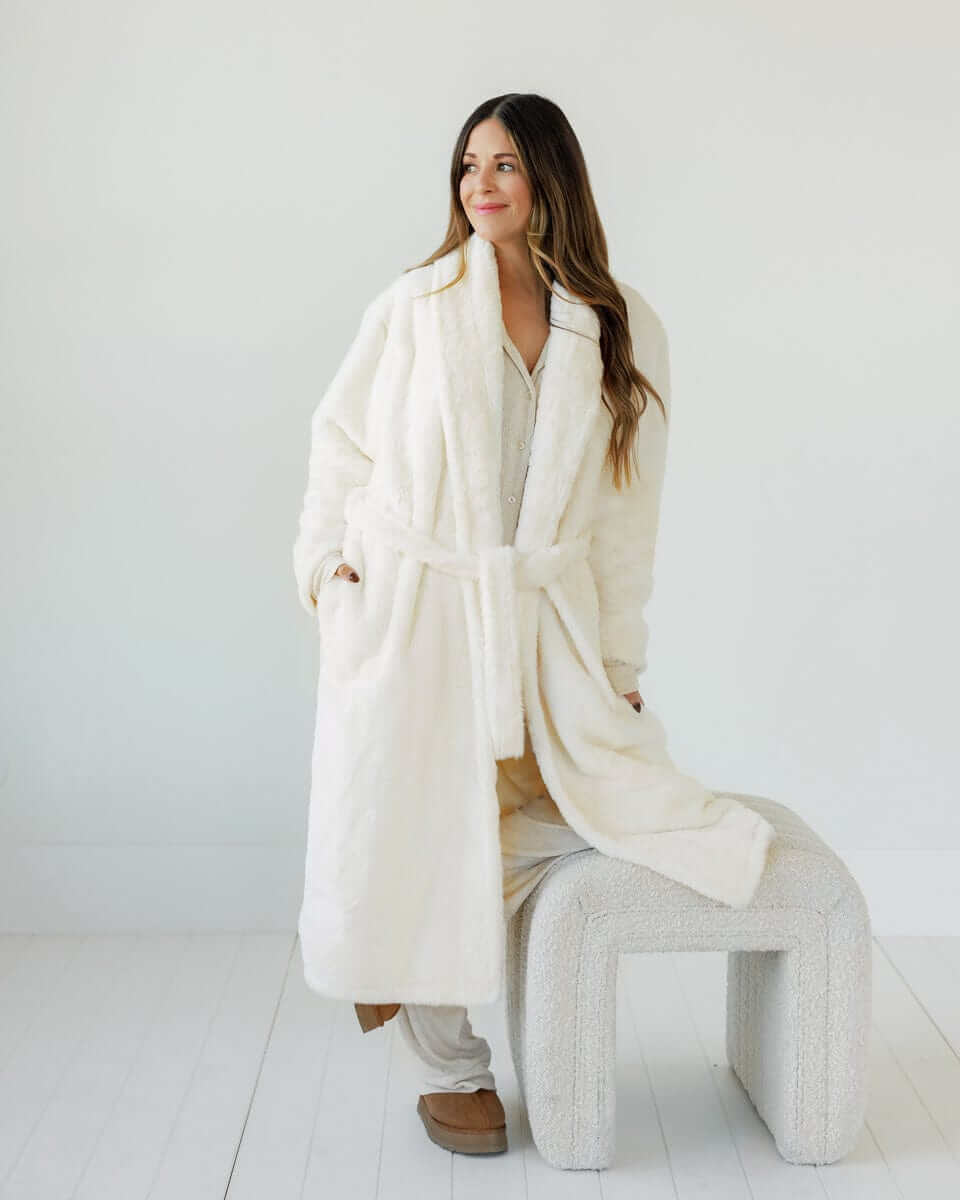 Satin Cream Robe Adult X-Large