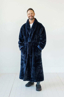 Manaweave Robe Navy Robe | Minky Couture
