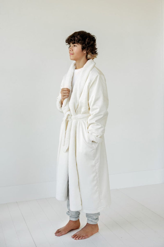 Satin Cream Robe | Minky Couture