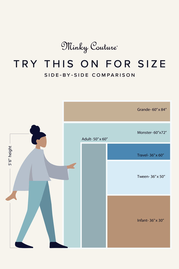 Minky Couture Blanket Size Guide