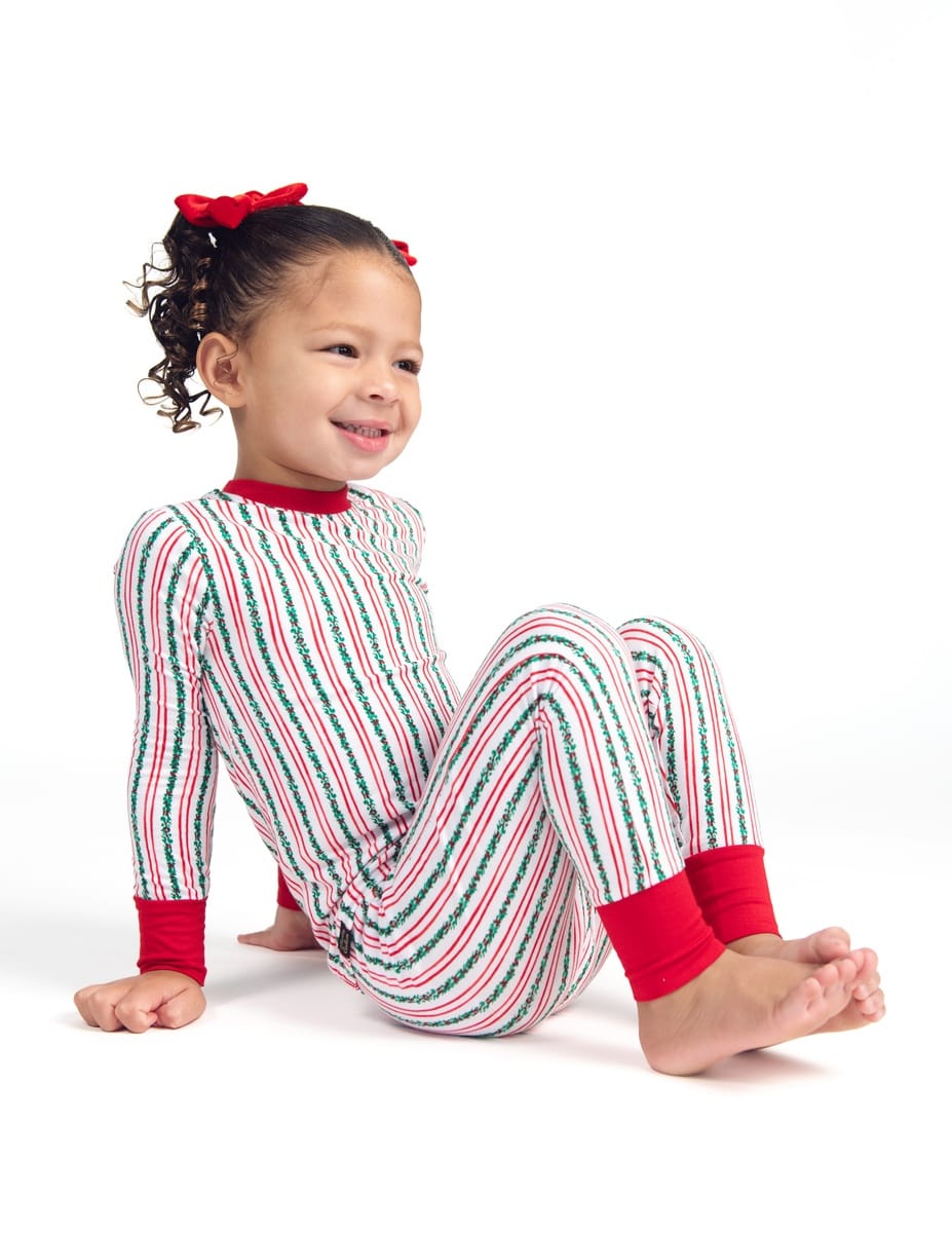 Snug-Fitting Toddler Matching Set - Holly Stripe