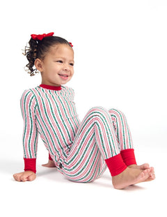 Snug-Fitting Toddler Matching Set - Holly Stripe