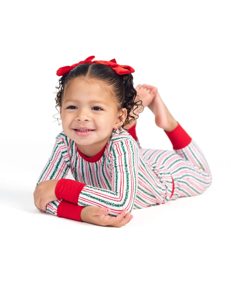 Snug-Fitting Toddler Matching Set - Holly Stripe