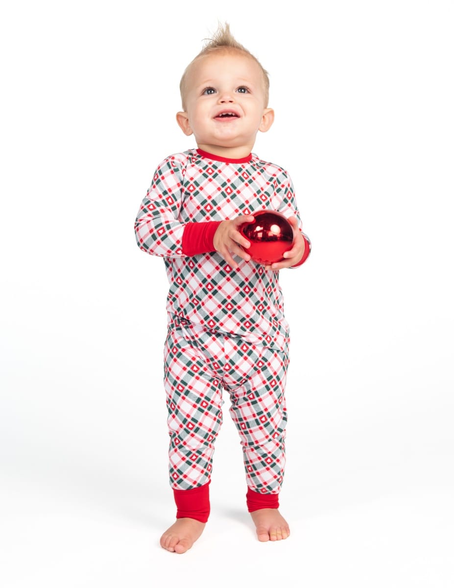 Snug-Fitting Toddler Matching Set - Tree Plaid