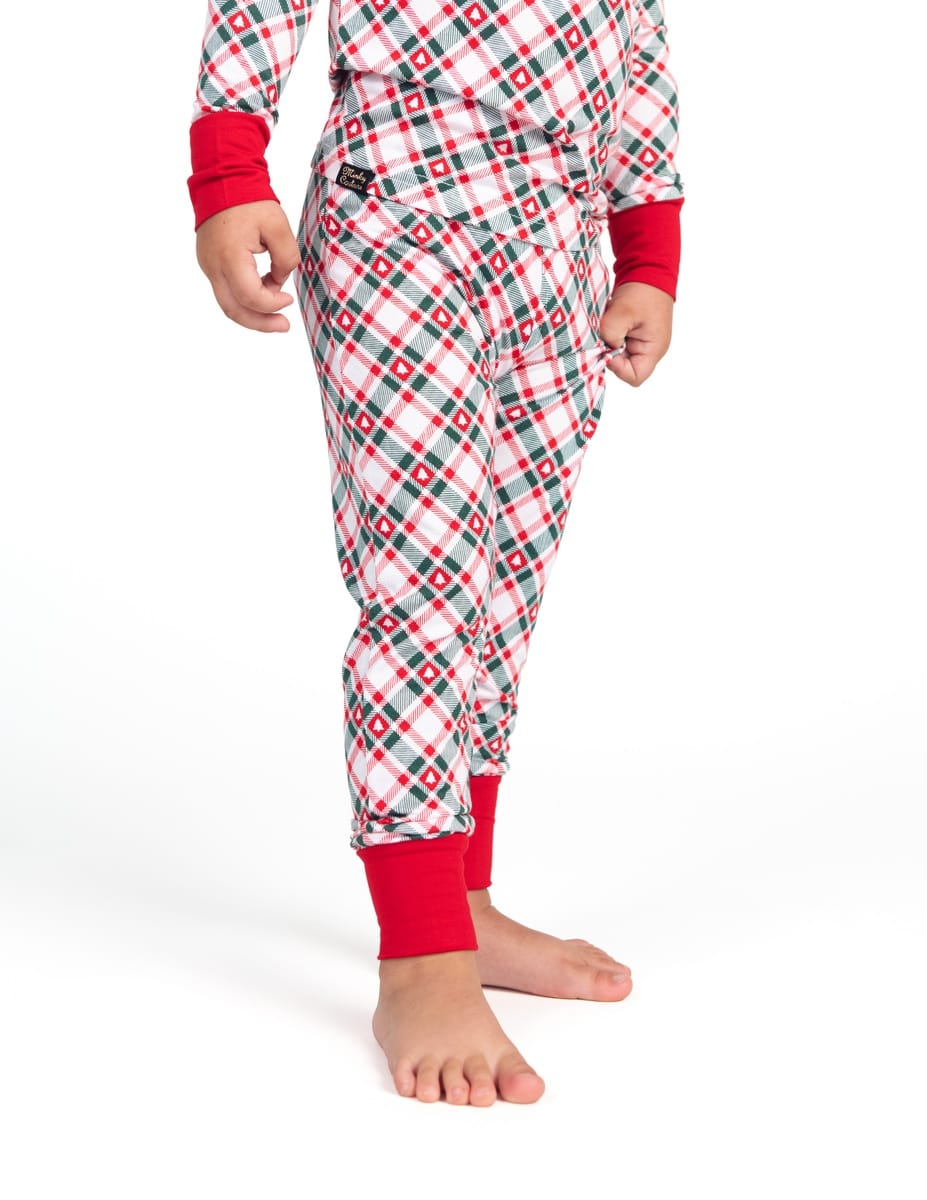 Snug-Fitting Toddler Matching Set - Tree Plaid