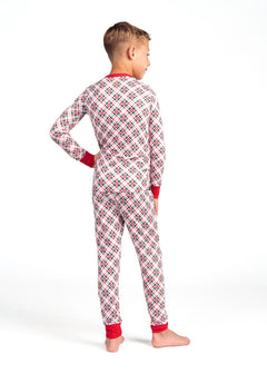 Snug-Fitting  Tween Matching Set - Tree Plaid