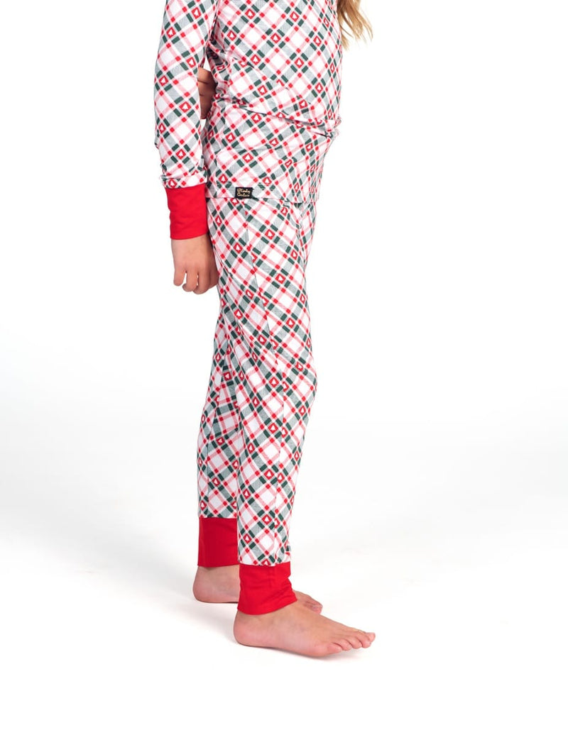 Snug-Fitting  Tween Matching Set - Tree Plaid