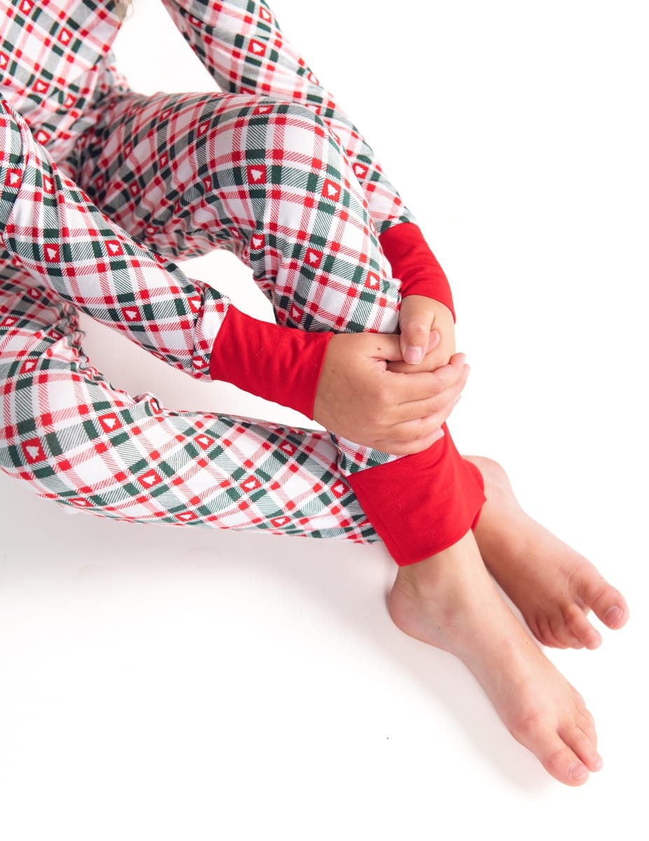 Snug-Fitting  Tween Matching Set - Tree Plaid
