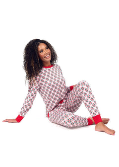Women's Bamboo Pullover Set - Tree Plaid