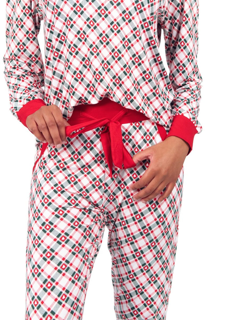 Women's Bamboo Pullover Set - Tree Plaid