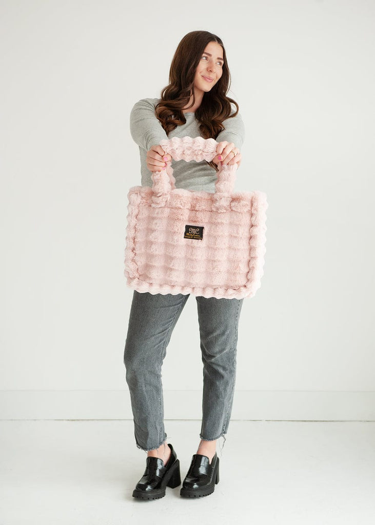 Annie Bag Ripple Blush Plush Handbag Minky Couture