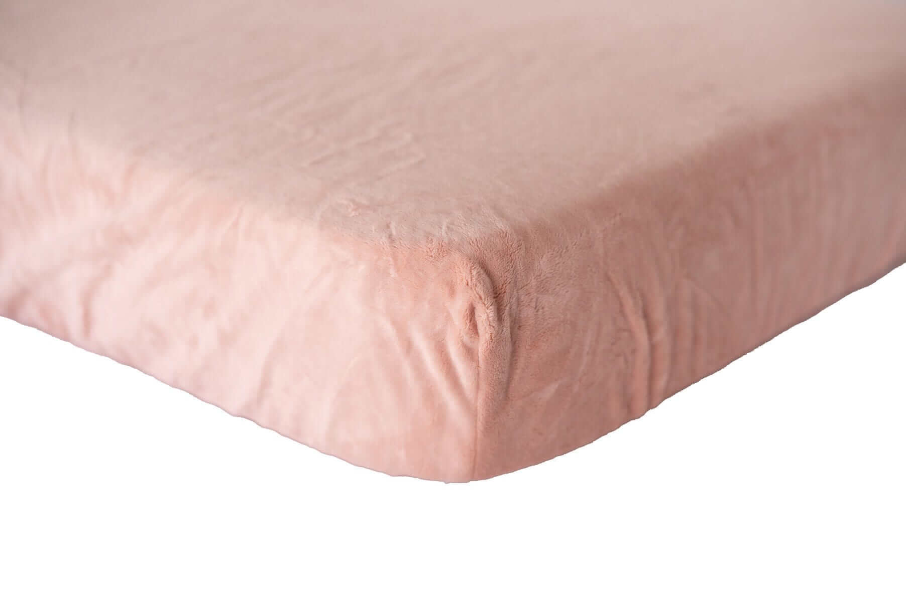 Apricot Vanilla cozy Minky Crib Sheet designed for standard crib mattresses.