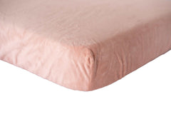 Apricot Vanilla cozy Minky Crib Sheet designed for standard crib mattresses.