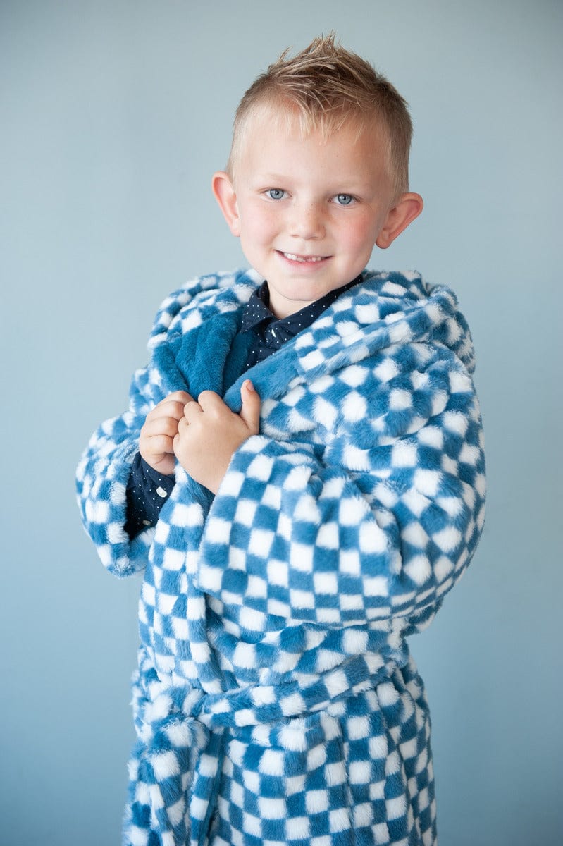 Checkered Denim Robe Final Sale Minky Couture