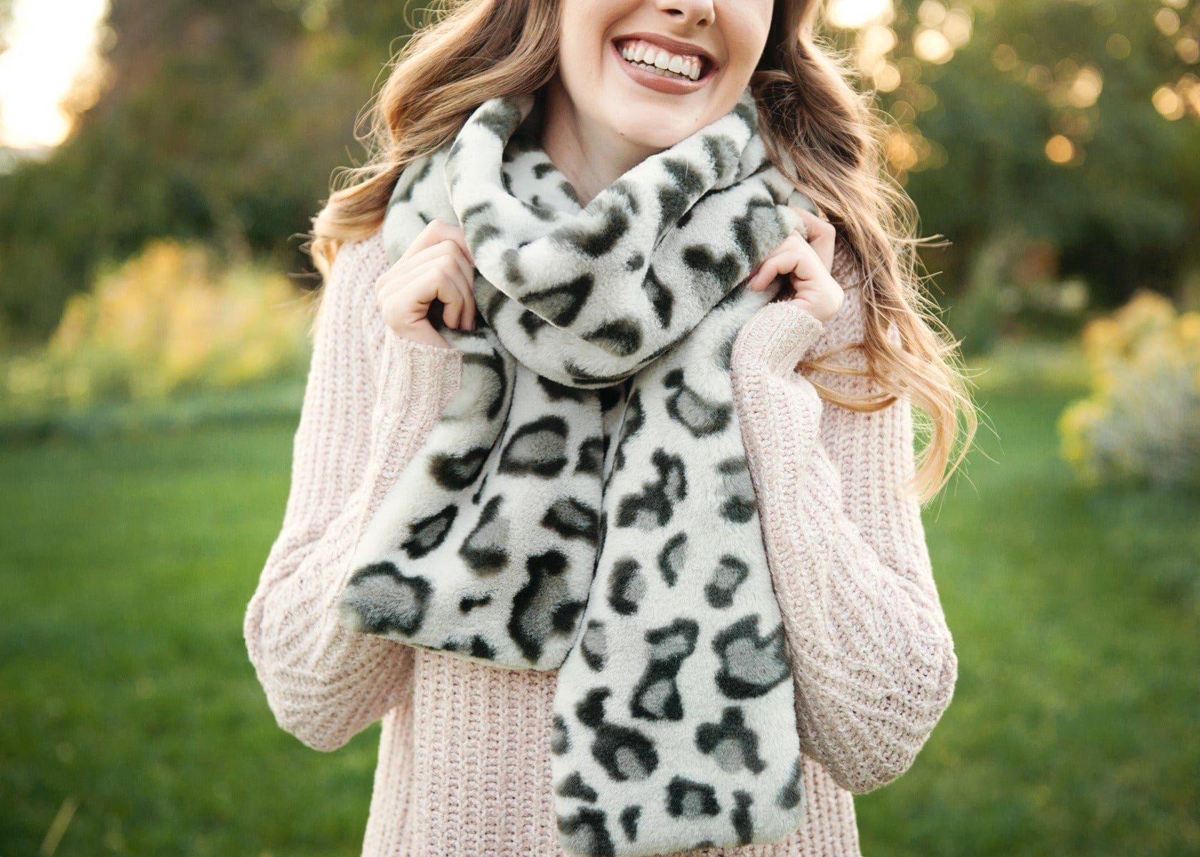 Minky Couture Leo Silver Scarf