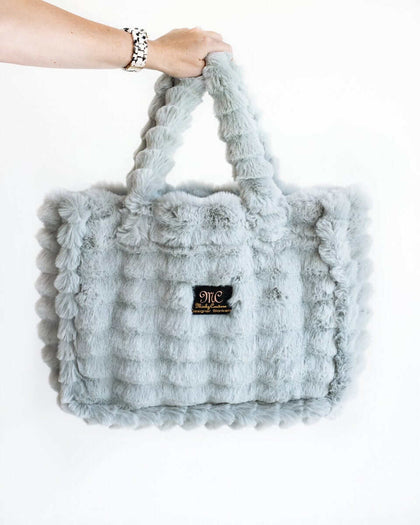 Ripple Silver Annie Bag featuring luxurious texture and stylish design, perfect for any occasion.