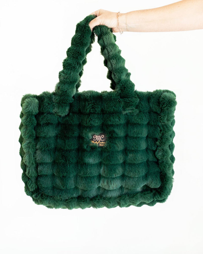 Annie Bag - Ripple Green Plush Handbag | Minky Couture